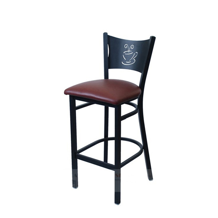 铁吧椅吧凳餐厅咖啡椅pvc座椅木座板吧椅酒吧椅