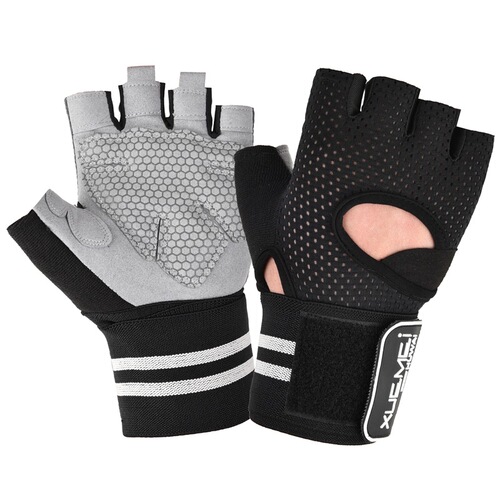 Weightlifting fitness gloves women's breathable non-slip wrist sports dumbbell half-finger sports gloves power belt deadlift