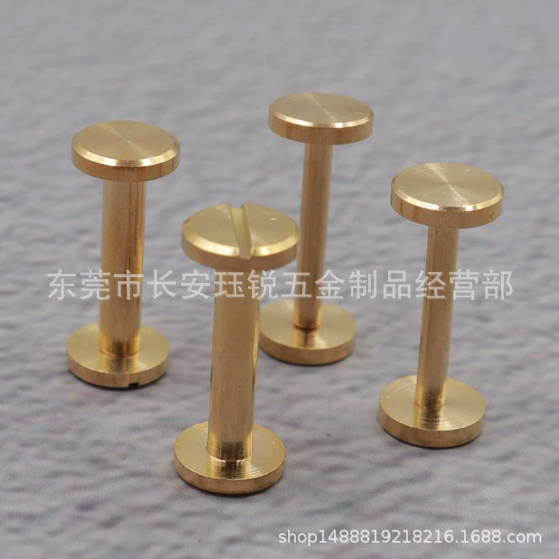 10 завод прямой чистой меди плоский винт латунь ремень винт с плоской головкой I-гвоздь латунь гантель пряжка