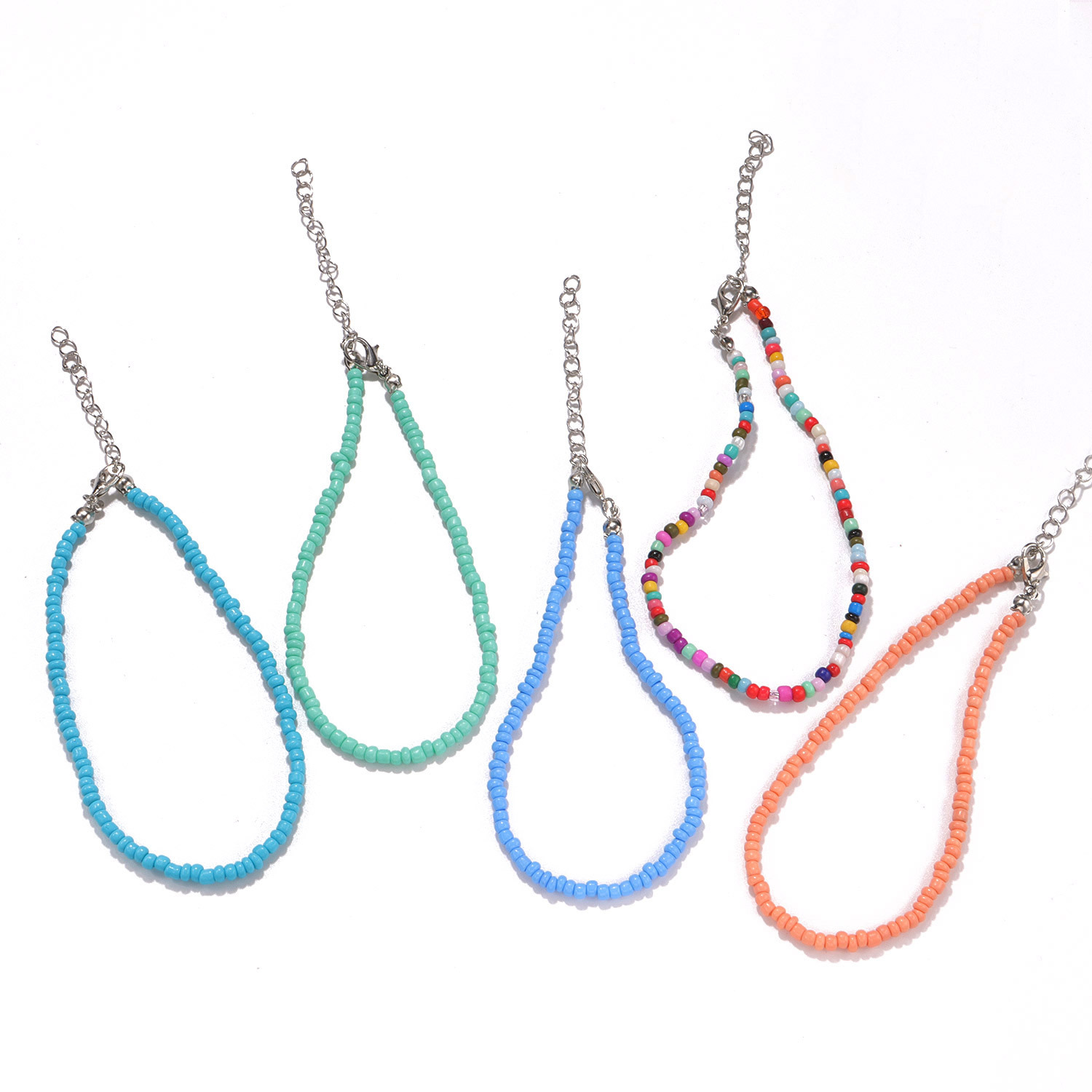 Holiday Occasion Vacation Solid Color Seed Bead Wholesale Anklet