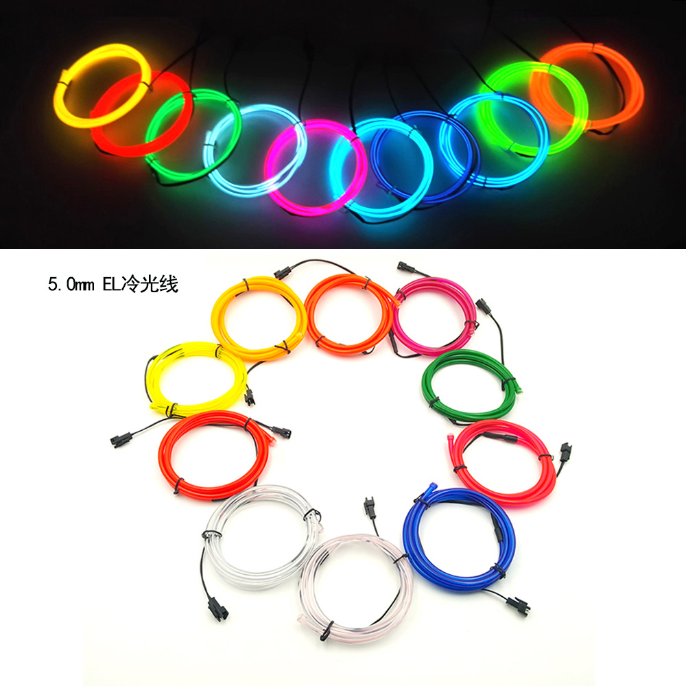 5,0mm brillante el luz fría Accesorios luminosos fluorescentes danza rendimiento luz luminosa etapa rendimiento ropa luminosa