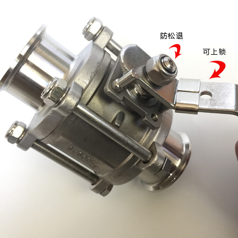 ��Ƭʽ��ƽ̨�ֶ���װ�� 3PC 1000WOG TRI-CLAMP BALL VALVE