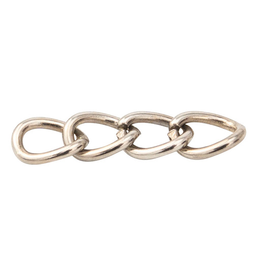 100 pieces of jewelry accessories four-section chain, four-section metal braided chain, keychain chain DIY with small loop hanging chain