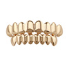 Hip -hop braces 18K electroplated copper grying grillz 8 under 8 braces is suitable for men and women's light face tooth accessories