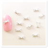 Japanese metal nail decoration from pearl with bow