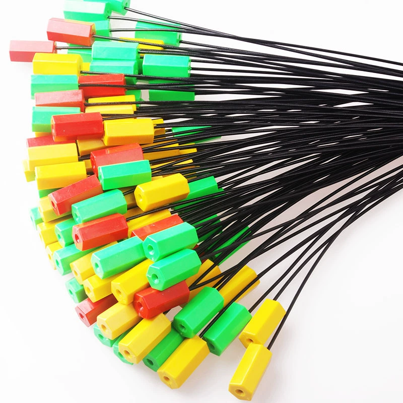 Тип затяжки одноразовые с пластиковым покрытием стальной проволоки уплотнение контейнера блокирование грузовой логистики замок свинцовый уплотнительный галстук