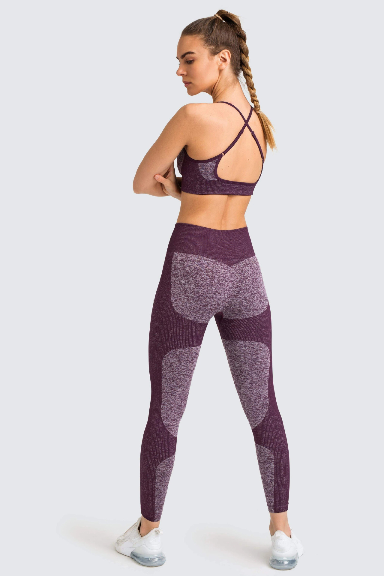 seamless underwear and leggings two-piece yoga set nihaostyles clothing wholesale NSXER79794