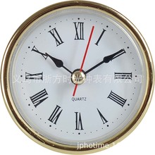 【工艺品配件-镶嵌钟头】铁艺钟胆家居家具水晶圆钟表头直径65MM