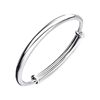 Glossy solid silver bracelet, wholesale, 925 sample silver