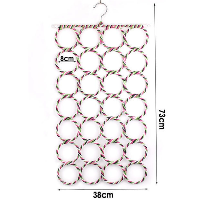 28 кольцевая бумажная Вешалка из ротанга галстук шарф кольцо стойка шелковый шарф стеллаж для домашнего хранения Складная стойка