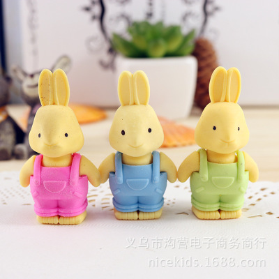 the republic of korea originality Stationery Manufactor Direct selling Cute Rabbit rubber student children prize gift Stationery wholesale