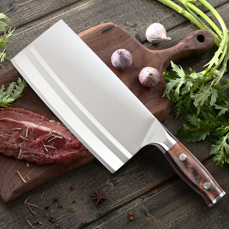 Stainless Steel Kitchen Knife Hand-forged Kitchen Knife Household Bone Chopping Knife Kitchen Slicing Knife Chopping Dual-purpose Kitchen Knife