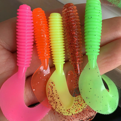 Weihai fishing gear One-tailed Soft insects factory Direct selling Discount Soft bait lures Capuchin Soft insects