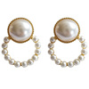 Demi-season silver needle, cute small design earrings from pearl, silver 925 sample