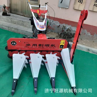 手扶式柴油收割机 玉米小麦一边倒割晒机 农用大豆收获机