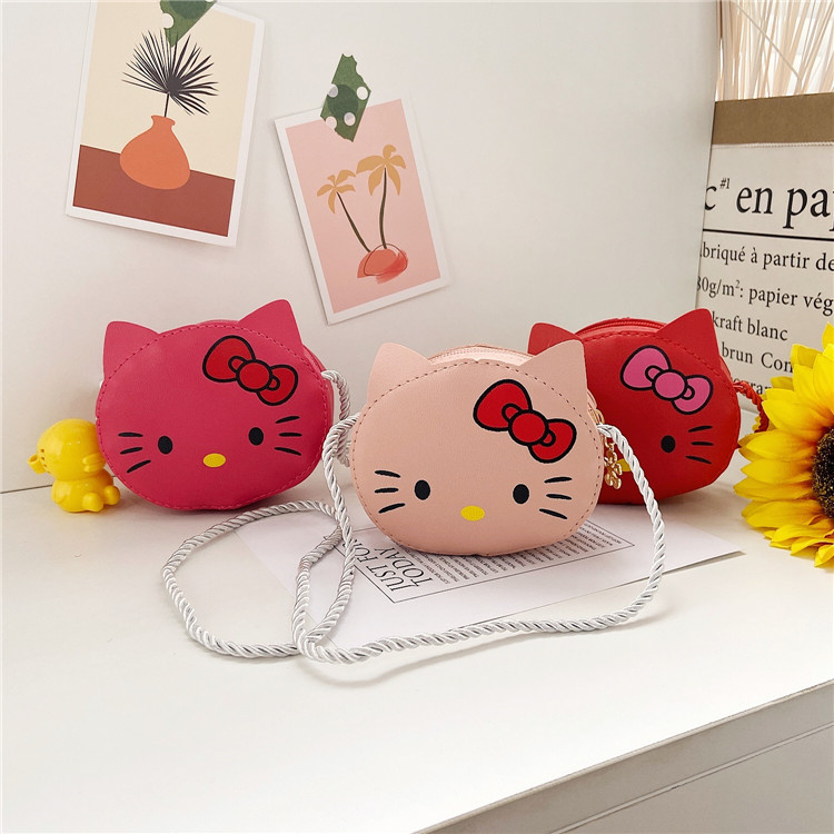 Kid's Small Pu Leather Cartoon Cute Cylindrical Zipper Crossbody Bag display picture 7