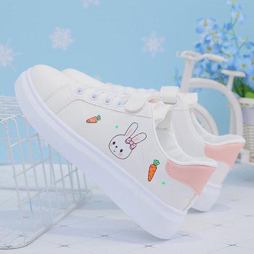 White shoes new spring and autumn Korean version children's shoes breathable cute soft bottom girls' sports shoes size 30 to 40