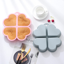 现货 硅胶蛋糕模具烘焙家用爱心形四分烤箱用具硅胶烘焙工具磨具