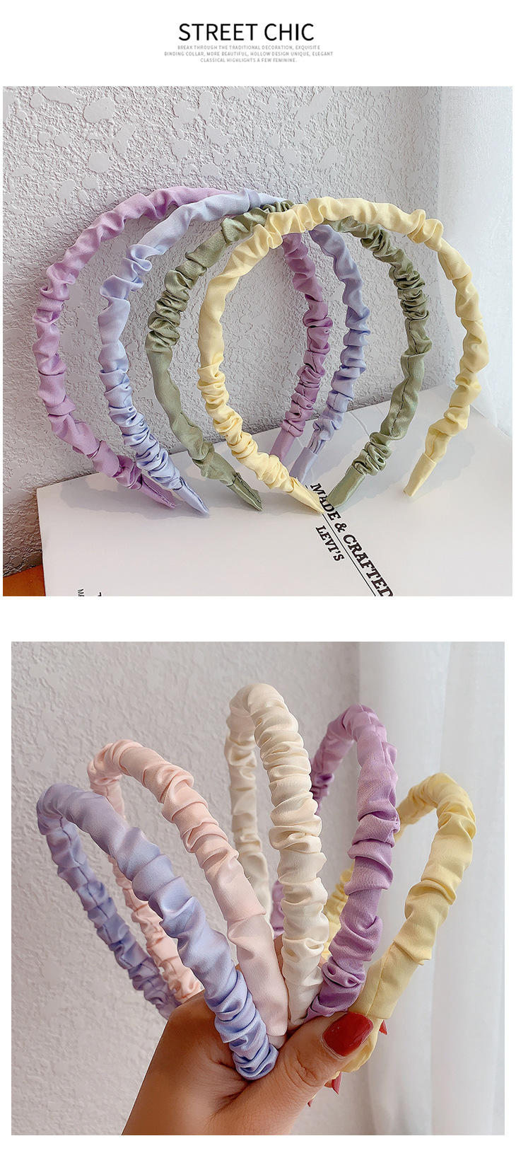 Korean New Chiffon Puff Korean Girls Cute Pressure Hair Band Headband For Women display picture 4