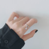 Retro small design brand adjustable ring, Japanese and Korean, trend of season, internet celebrity, on index finger