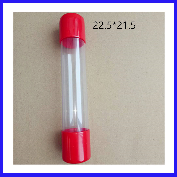 【良辰塑胶】带盖包装管  直径22.5mm透明塑料包装管 可定制规格