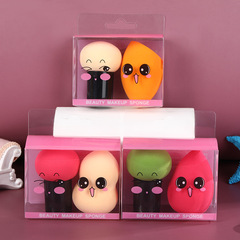 Manufacturer 2-Pack Beauty Sponge Mushroom Head Set, Non-Absorbent Beauty Sponge + Clear Storage Box