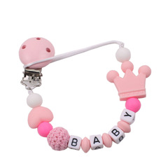 Amazon Baby Pacifier Chain Infant Toy Anti-Drop DIY Silicone Teether Chain Wholesale