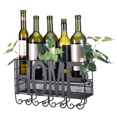 letter HOME Wine rack suspension Wine glass holder Wall hanging red wine Cup holder Upside down Stemware Rack
