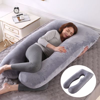 孕妇枕头侧卧可拆全棉U型护腰抱枕跨境电商供货亚马逊ebay速卖通|ms