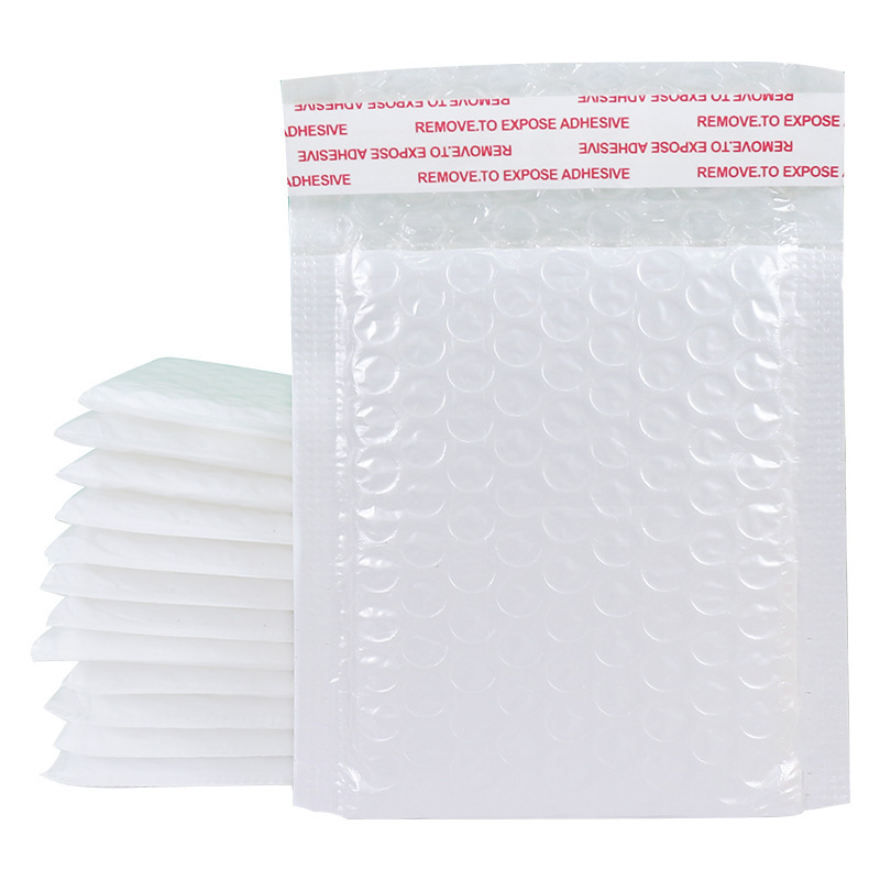 白色珠光膜气泡袋防水气泡信封袋 快递袋物流包装袋泡沫袋18*20cm