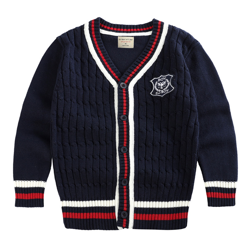 Entrega de una sola pieza padre-hijo ropa para niños suéter de los muchachos Chaqueta de punto medio y camisa para niños grandes JK uniforme escolar Chaqueta de punto para niñas