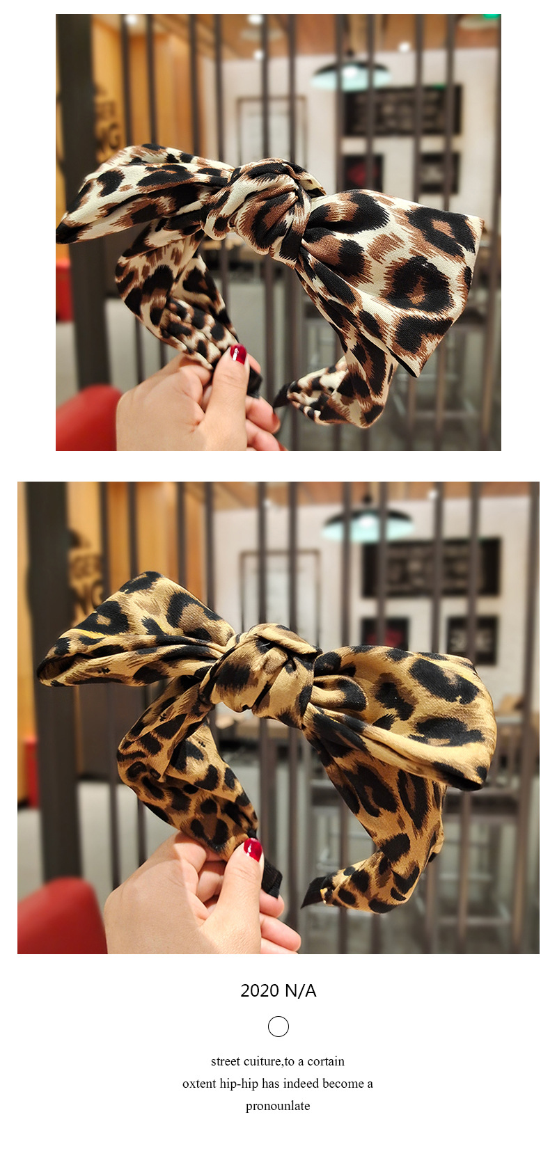 Leopard Print Bow Hair Band display picture 6