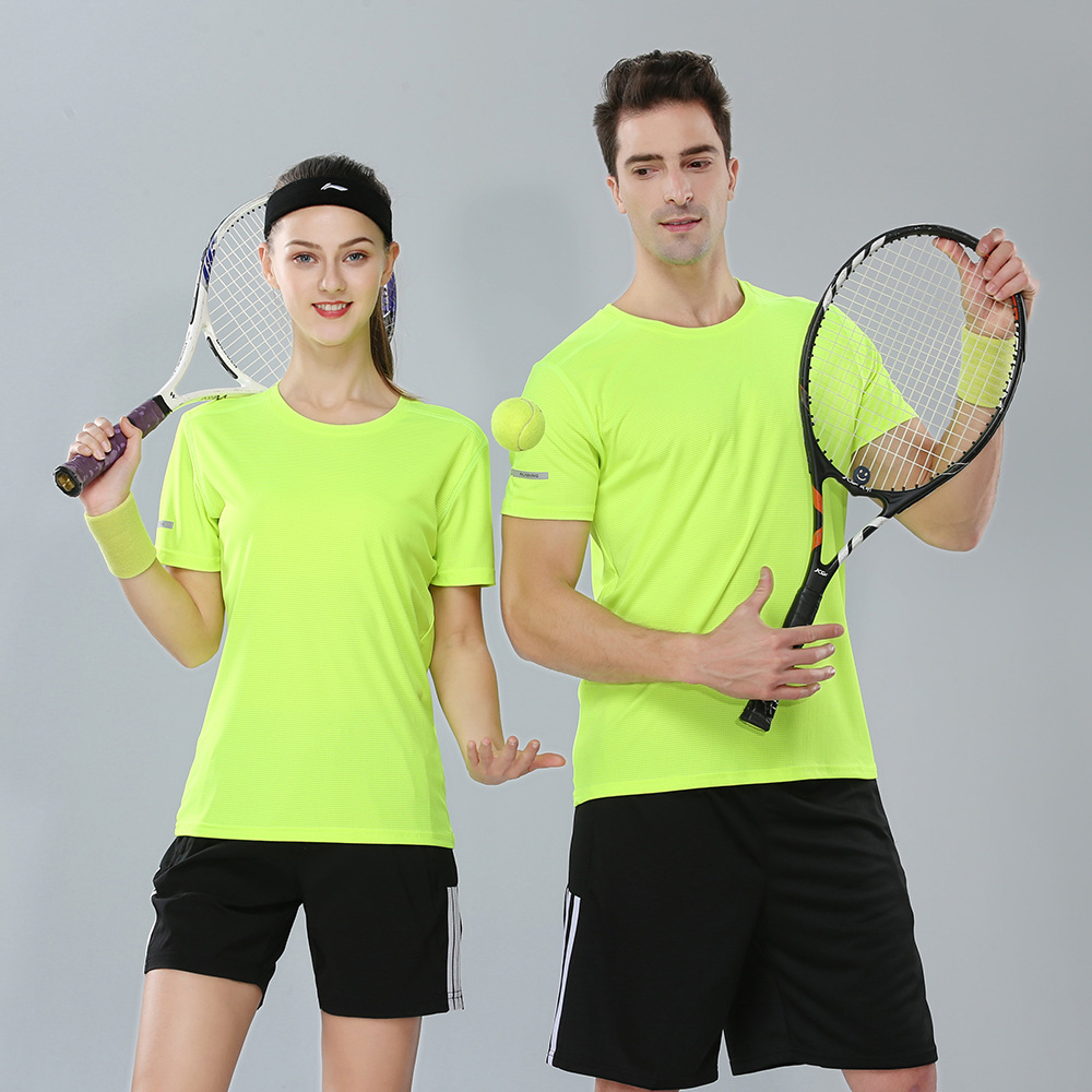 高端方格速干圆领T恤 短袖衣服|ms