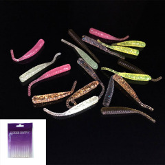 Luya bait 35mm0.3g needle tail 10 pieces 1 pack soft bait fishing gear root fishing soft bait fishing green tip horse mouth small cocked mouth