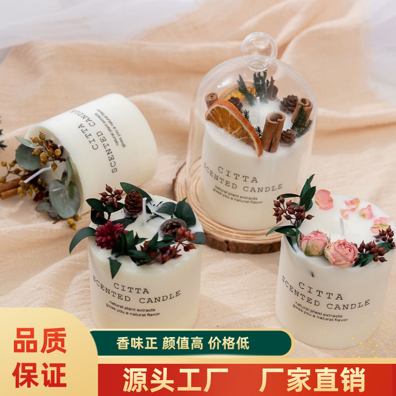 Mori series scented candle soy wax face...