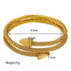Multilayer triangle stainless steel, steel wire, universal bracelet suitable for men and women, fashionable accessory, wholesale