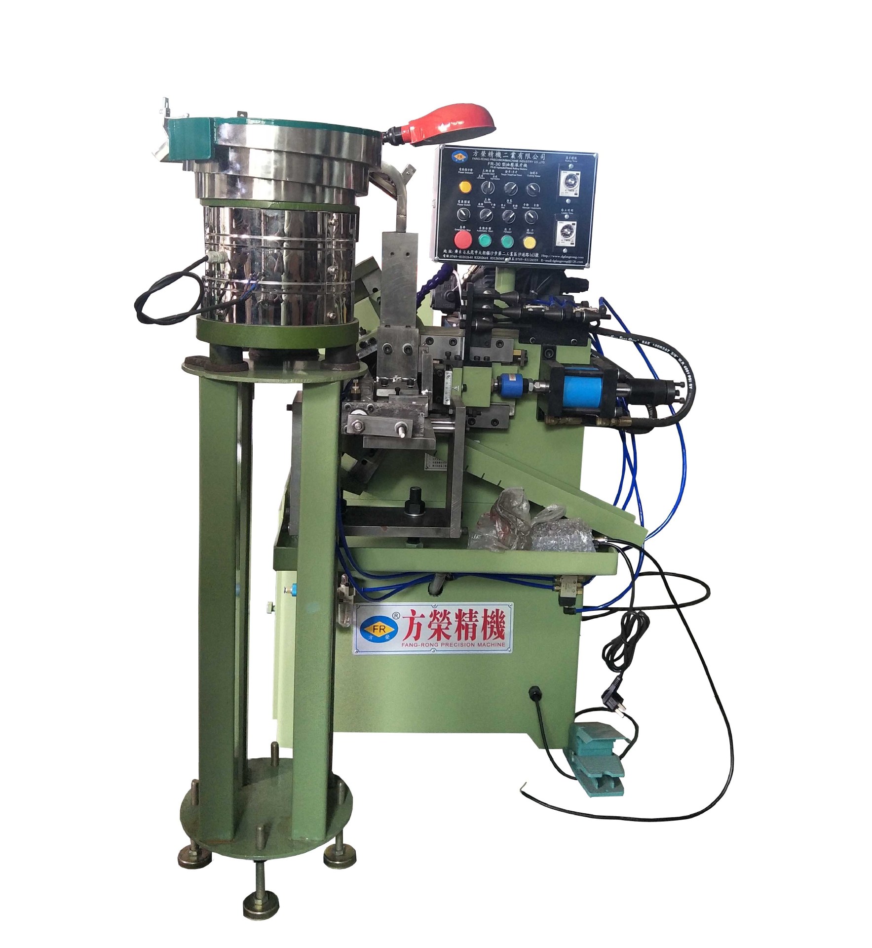 FR-30型全自动精密三轴油压滚丝机 钢管铁管滚花机 螺丝滚牙机