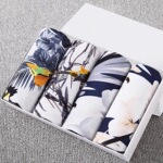 男士内裤男平角裤大码200斤男式新款运动短裤舒适透气印花四角裤