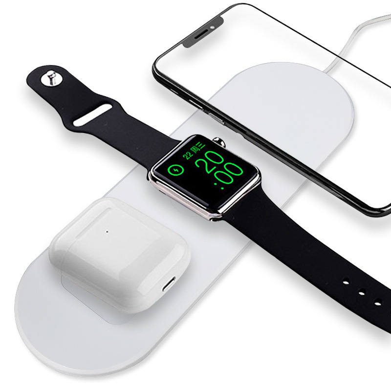 new pattern wireless Charger multi-function Triple Charging plate apply Apple watch headset mobile phone factory Direct selling