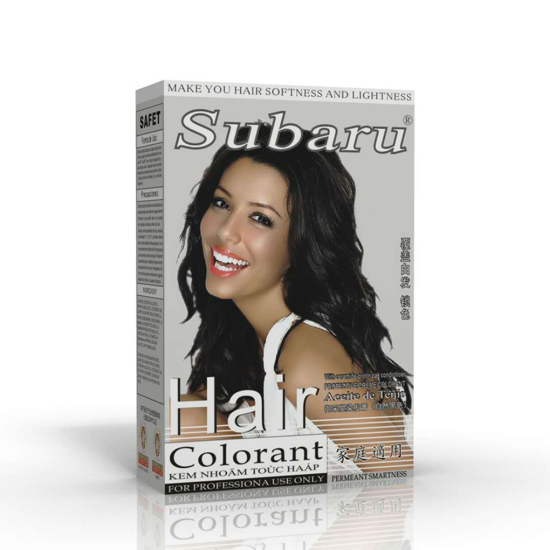 Subaru自然黑染膏30ml60ml无氨染发膏盖白头发一步到位染发剂批发|ru