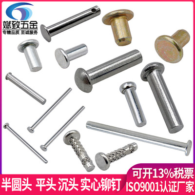 實心鉚釘 實心釘 平頭實心鉚釘 平頭銷釘 平頭銷軸 實心定位銷釘