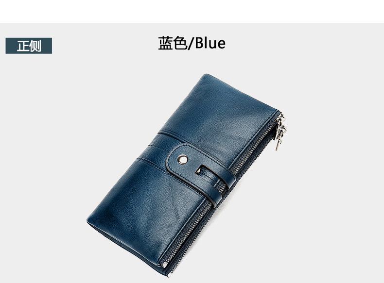 Ví cầm tay nữ dáng dài da bò thật chống từ tính, nhiều ngăn tiện dụng — 7515 Màu nâu, 7515 Màu đen, 7515-2 Cà phê, 7515-2 Màu đen chi tiết 26