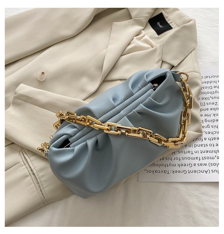 270g Weight Lock clasp Closure Type Single Shoulder Strap Strap Type Underarm Bag Bags Type Casual, Shopping Occasion Pu Leather Material Solid Color Pattern All Seasons Season Women's Gender Streetwear Style Medium Size Women's Medium Pu Leather Solid Color Streetwear Cloud Shape Lock Clasp Underarm Bag 4