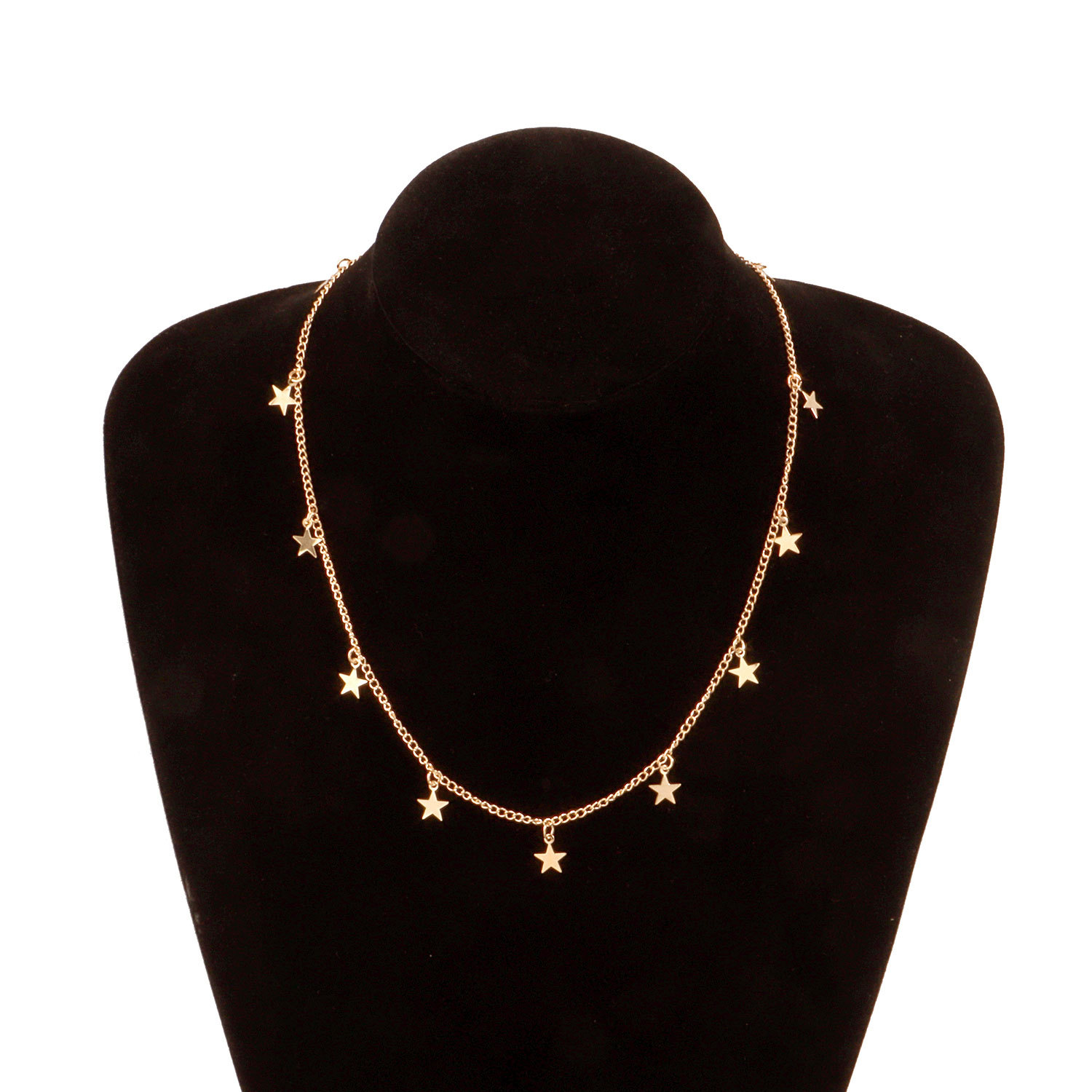 Necklace Classification Simple Style Pentagram Star Alloy Pendant Necklaces Wholesale