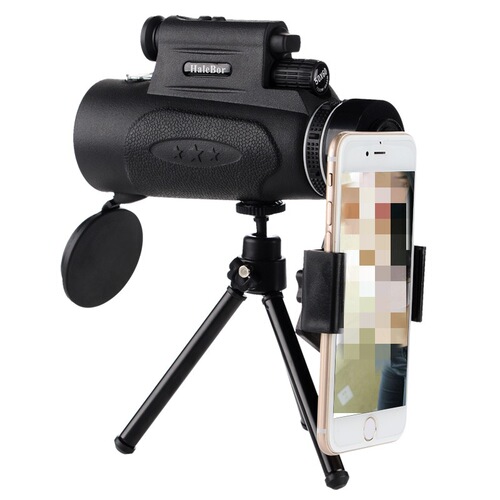 HaleBor telescope factory 100X90 outdoor monocular low-light night vision high-definition high-power clip mobile phone telescope