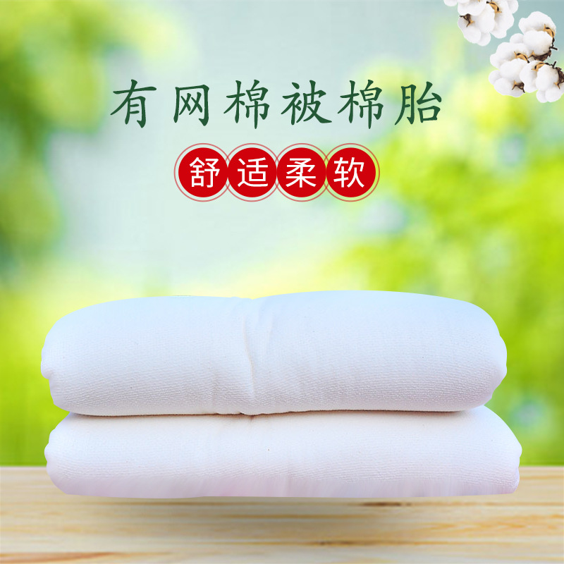厂家批发棉胎棉絮学生被垫褥工地宿舍有网棉被酒店宾馆棉花被4斤