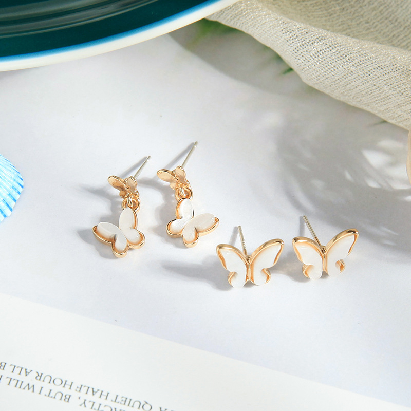 De912221 Simple Et Polyvalent Mori Style Shell Boucles D'oreilles Femelle Gracieuse En Ligne Influenceur Gouttes Pour Les Oreilles Creative Conception Sens Papillon Goujons display picture 6