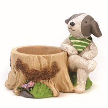 创意树脂动物盆栽摆件家居园艺景盆田园风格桌面装饰花盆定制批发