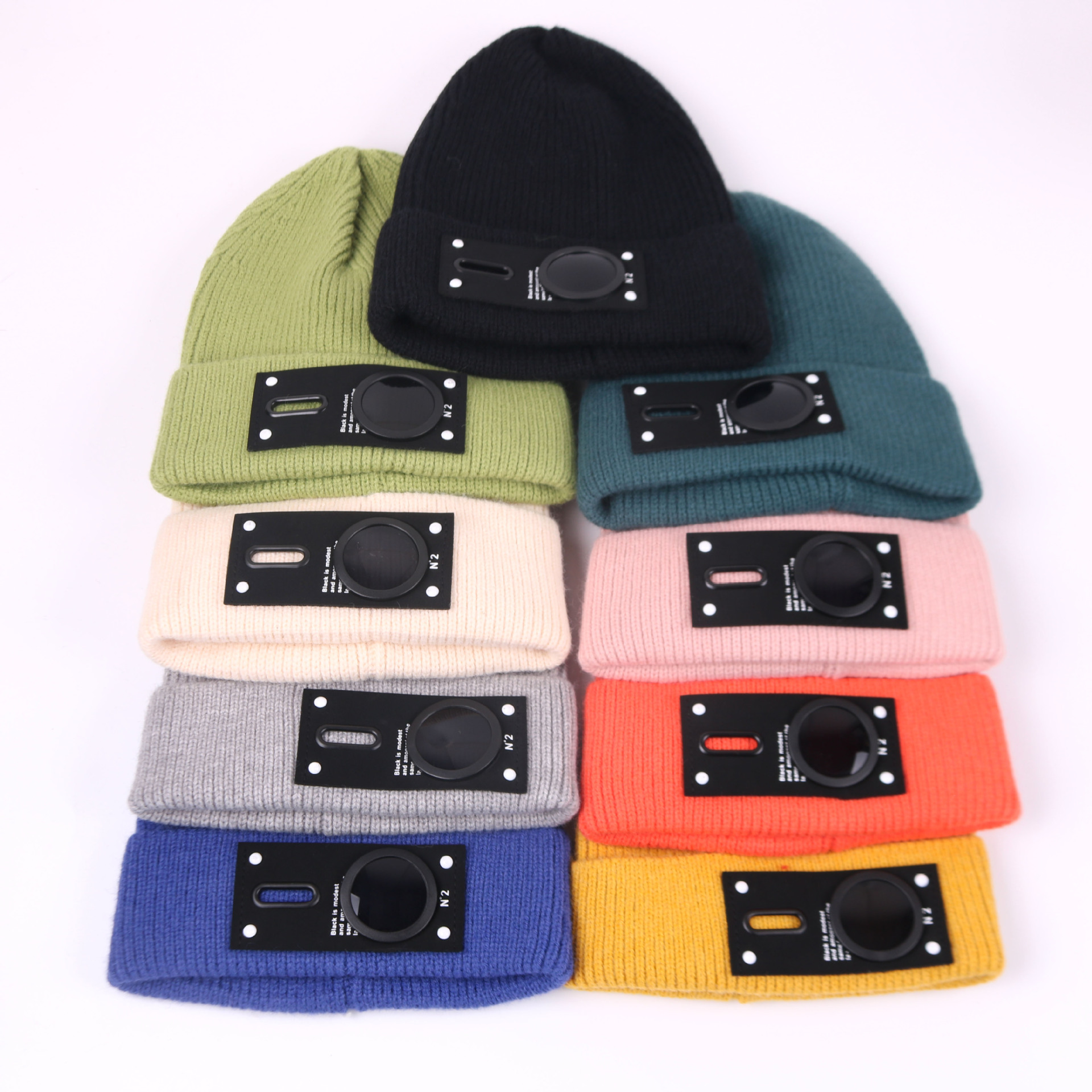 knitting glasses Hat men and women Ear Wool cap keep warm Autumn and winter outdoors skiing Sets of headgear personality Foreign trade