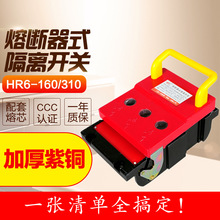 HR6-250/310熔断器式负荷刀熔开关 熔断器隔离开关黄铜隔离刀开关